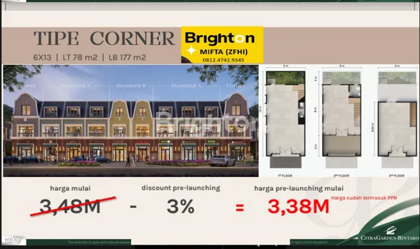 image TIPE CORNER RUKO CITRA GARDEN BINTARO (1)