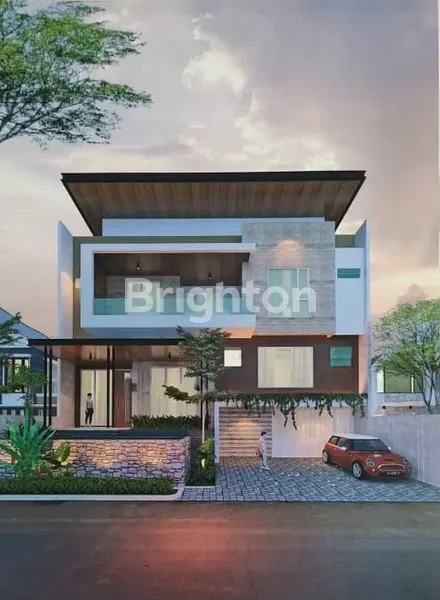 image RUMAH BARU LENGKAP DENGAN KOLAM RENANG DAN SMART HOME SYSTEM. LOKASI DI SOMERSET CITRALAND SURABAYA DEKAT DENGAN RADIAL ROAD, GWALK, PALIMANAN GOLF CLUB, PAKUWON MALL.  MODERN MINIMALIS, ONE GATE SYSTEM, SPLIT LEVEL. (1)
