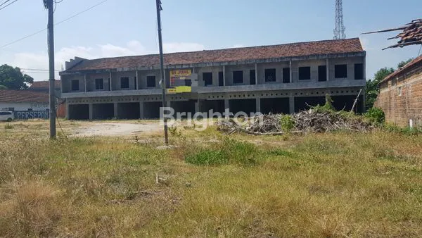 TANAH LAPANG & BANGUNAN RUKO KOMERSIL JALAN RAYA LT 1390M2