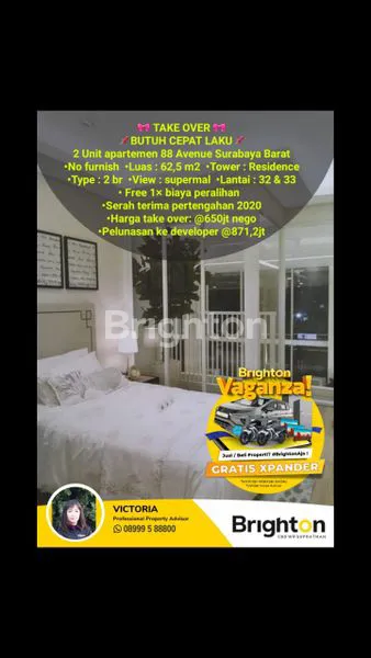 Gambar Property BUTUH CEPAT LAKU  2 UNIT APARTEMEN 88 AVENUE SURABAYA BARAT.