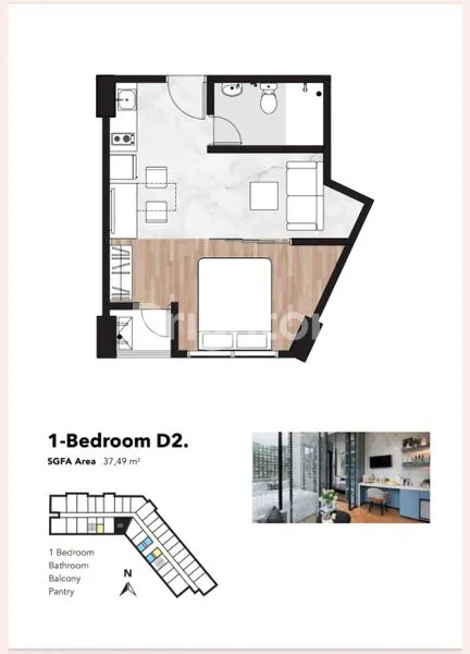 image "APARTEMEN THE PARC" TIPE 1BEDROOM D2 HUNIAN MILENIAL DI TANGGERANG SELATAN (8)