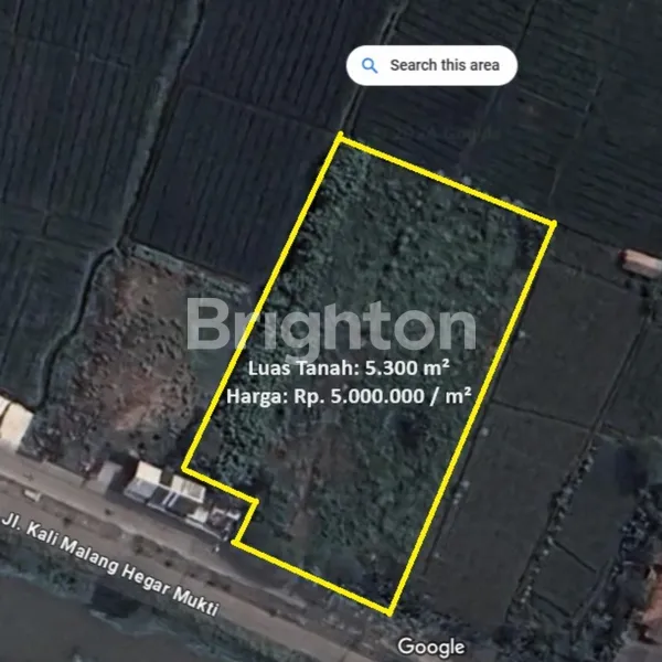 TANAH KAVLING NOL JALAN DI JL RAYA KALIMALANG,CIKARANG