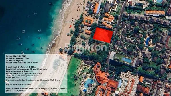 image TANAH PREMIUM BEACHFRONT PANTAI JERMAN DEKAT HOTEL INN DAN PALM KUTA (1)