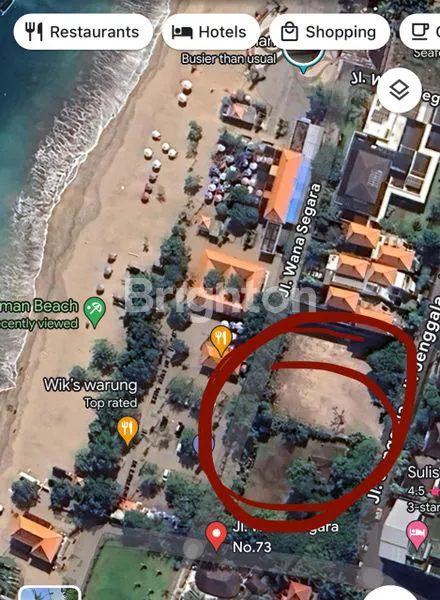 image TANAH PREMIUM BEACHFRONT PANTAI JERMAN DEKAT HOTEL INN DAN PALM KUTA (2)