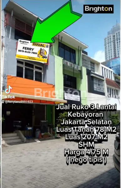 Gambar Property RUKO TIGA LANTAI COCOK ( COCOK BUAT KANTOR ) KEBAYORAN JAKARTA SELATAN