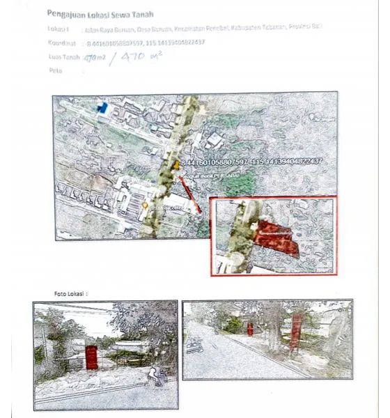 TANAH DI PINGGIR JALAN PENEBEL TABANAN