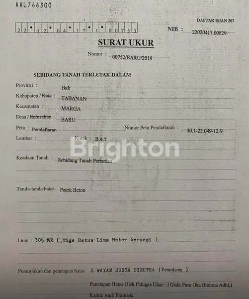 image TANAH KAV 3 ARE TABANAN VIEW SAWAH KEREN  (4)