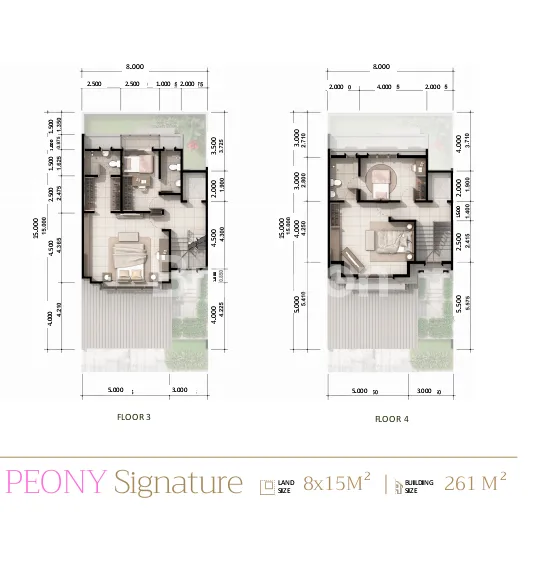 image PEONY SIGNATURE 8X15 RUMAH BARU 4 LANTAI MELROSE GRAND DUTA GARDENTANGERANG (3)